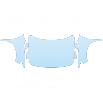 PAINT PROTECTION KIT - 2023 MAZDA CX-9 TOURING PLUS FULL HOOD FENDERS MIRRORS(WRAPPED EDGES) - PRECUT PPF CLEAR BRA WRAP