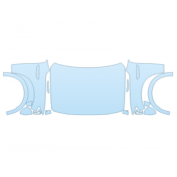 PAINT PROTECTION KIT - 2023 MAZDA CX-90 S FULL HOOD FENDERS MIRRORS(WRAPPED EDGES) - PRECUT PPF CLEAR BRA WRAP