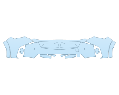 PAINT PROTECTION KIT - 2023 MAZDA CX-90 S PREMIUM BUMPER (MULTI PIECE)WITH SENSORS - PRECUT PPF CLEAR BRA WRAP