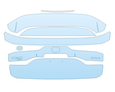PAINT PROTECTION KIT - 2023 MAZDA CX-90 S PREMIUM TAILGATE KIT W/EMBLEMS - PRECUT PPF CLEAR BRA WRAP