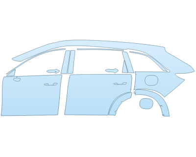 PAINT PROTECTION KIT - 2023 MAZDA CX-90 S PREMIUM PLUS DRIVER SIDE - PRECUT PPF CLEAR BRA WRAP