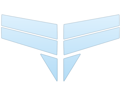 PAINT PROTECTION KIT - 2023 MAZDA MAZDA3 HATCH 2.5 S SELECT B PILLARS - PRECUT PPF CLEAR BRA WRAP