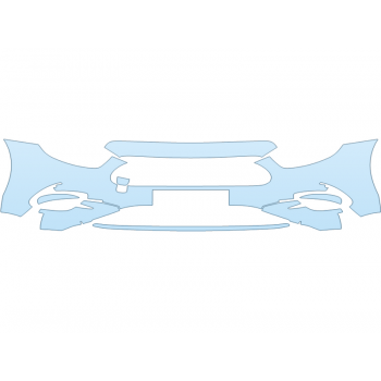 PAINT PROTECTION KIT - 2023 MERCEDES E-CLASS SEDAN 350 BUMPER PLATE CUT OUT - PRECUT PPF CLEAR BRA WRAP