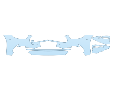 PAINT PROTECTION KIT - 2023 MERCEDES E-CLASS SEDAN 450 BUMPER (MULTI PIECE)WITH SENSORS PLATE CUT OUT - PRECUT PPF CLEAR BRA WRAP