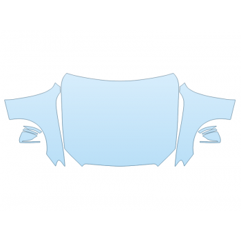 PAINT PROTECTION KIT - 2023 MERCEDES E-CLASS SEDAN 450 FULL HOOD FENDERS MIRRORS(WRAPPED EDGES) - PRECUT PPF CLEAR BRA WRAP