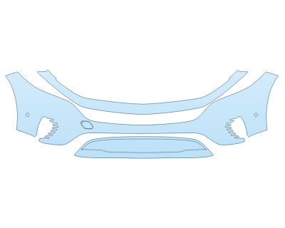 PAINT PROTECTION KIT - 2023 MERCEDES EQB CLASS 250+ BUMPER WITH SENSORS - PRECUT PPF CLEAR BRA WRAP