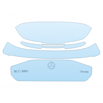 PAINT PROTECTION KIT - 2023 MERCEDES EQB CLASS 250+ REAR HATCH WITH 350 EMBLEM - PRECUT PPF CLEAR BRA WRAP