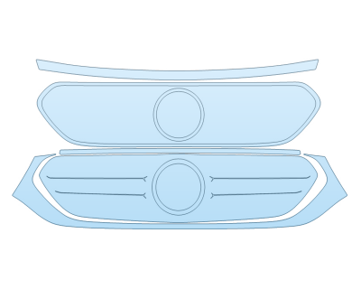 PAINT PROTECTION KIT - 2023 MERCEDES EQB CLASS 250+ GRILL - PRECUT PPF CLEAR BRA WRAP