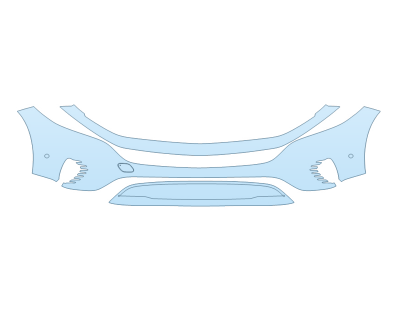 PAINT PROTECTION KIT - 2023 MERCEDES EQB CLASS 300 4MATIC BUMPER WITH SENSORS - PRECUT PPF CLEAR BRA WRAP