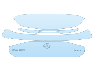 PAINT PROTECTION KIT - 2023 MERCEDES EQB CLASS 300 4MATIC REAR HATCH WITH 350 EMBLEM - PRECUT PPF CLEAR BRA WRAP