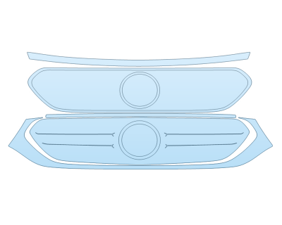 PAINT PROTECTION KIT - 2023 MERCEDES EQB CLASS 300 4MATIC GRILL - PRECUT PPF CLEAR BRA WRAP