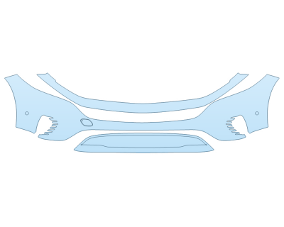 PAINT PROTECTION KIT - 2023 MERCEDES EQB CLASS 350 4MATIC BUMPER WITH SENSORS - PRECUT PPF CLEAR BRA WRAP