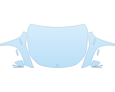 PAINT PROTECTION KIT - 2023 MERCEDES EQB CLASS 350 4MATIC FULL HOOD FENDERS MIRRORS(WRAPPED EDGES) - PRECUT PPF CLEAR BRA WRAP