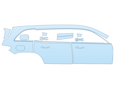PAINT PROTECTION KIT - 2023 MERCEDES EQB CLASS 350 4MATIC PASSENGER SIDE - PRECUT PPF CLEAR BRA WRAP