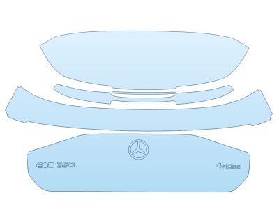 PAINT PROTECTION KIT - 2023 MERCEDES EQB CLASS 350 4MATIC REAR HATCH WITH 350 EMBLEM - PRECUT PPF CLEAR BRA WRAP