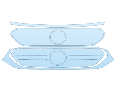 PAINT PROTECTION KIT - 2023 MERCEDES EQB CLASS 350 4MATIC GRILL - PRECUT PPF CLEAR BRA WRAP