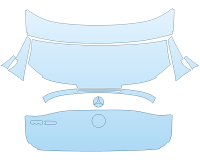 Precut PPF Kit – Clear Bra Paint Protection Film PAINT PROTECTION KIT - 2023 MERCEDES EQE-CLASS 350 SUV TRUNK WITH 350 BADGE - PRECUT PPF CLEAR BRA WRAP