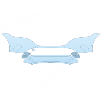 PAINT PROTECTION KIT - 2023 MERCEDES EQE-CLASS 350+ SUV BUMPER WITH SENSORS - PRECUT PPF CLEAR BRA WRAP