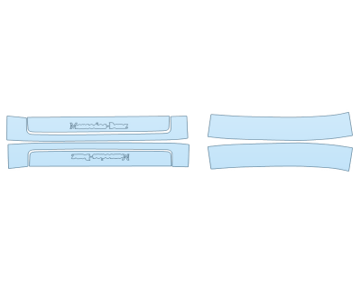 PAINT PROTECTION KIT - 2023 MERCEDES EQE-CLASS AMG SUV DOOR SILLS - PRECUT PPF CLEAR BRA WRAP