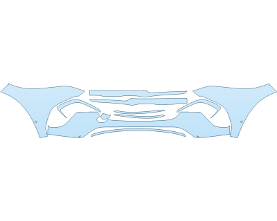 PAINT PROTECTION KIT - 2023 MERCEDES EQS-CLASS SUV 450+ BUMPER (MULTI PIECE)WITH SENSORS - PRECUT PPF CLEAR BRA WRAP