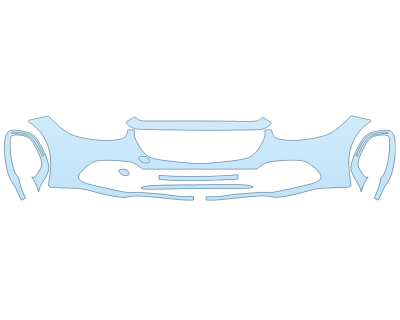 PAINT PROTECTION KIT - 2023 MERCEDES S-CLASS MAYBACH 680 BUMPER - PRECUT PPF CLEAR BRA WRAP