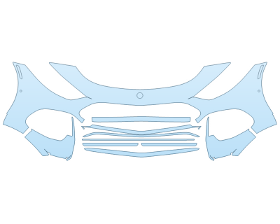 PAINT PROTECTION KIT - 2023 MERCEDES SL-CLASS AMG 63 BUMPER WITH SENSORS - PRECUT PPF CLEAR BRA WRAP