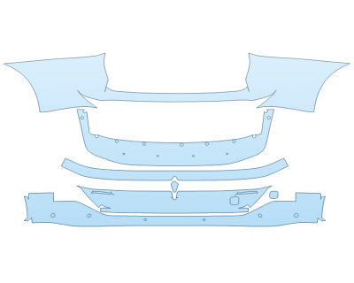 PAINT PROTECTION KIT - 2023 NISSAN ARIYA EMPOWER+ REAR BUMPER WITH SENSORS - PRECUT PPF CLEAR BRA WRAP
