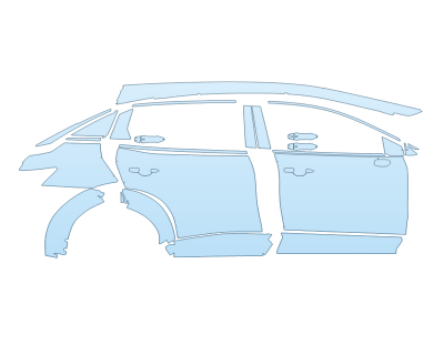 PAINT PROTECTION KIT - 2023 NISSAN ARIYA EMPOWER+ PASSENGER SIDE - PRECUT PPF CLEAR BRA WRAP