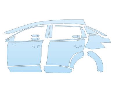 PAINT PROTECTION KIT - 2023 NISSAN ARIYA ENGAGE DRIVER SIDE - PRECUT PPF CLEAR BRA WRAP