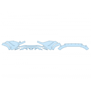 PAINT PROTECTION KIT - 2023 NISSAN ARIYA PLATINUM+ BUMPER (MULTI PIECE)WITH SENSORS - PRECUT PPF CLEAR BRA WRAP