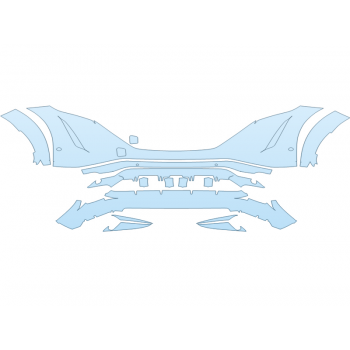 PAINT PROTECTION KIT - 2023 NISSAN ARIYA PLATINUM+ BUMPER WITH SENSORS - PRECUT PPF CLEAR BRA WRAP