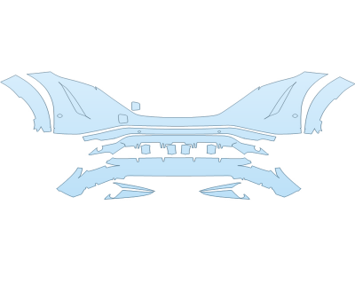 PAINT PROTECTION KIT - 2023 NISSAN ARIYA PLATINUM+ BUMPER WITH SENSORS - PRECUT PPF CLEAR BRA WRAP