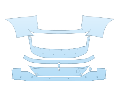 PAINT PROTECTION KIT - 2023 NISSAN ARIYA PLATINUM+ REAR BUMPER WITH SENSORS - PRECUT PPF CLEAR BRA WRAP