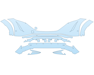 PAINT PROTECTION KIT - 2023 NISSAN ARIYA PREMIER BUMPER WITH SENSORS - PRECUT PPF CLEAR BRA WRAP
