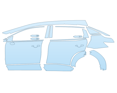 PAINT PROTECTION KIT - 2023 NISSAN ARIYA PREMIER DRIVER SIDE - PRECUT PPF CLEAR BRA WRAP