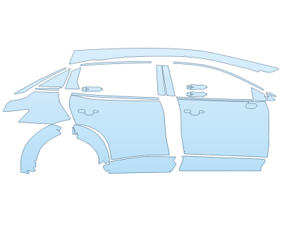 PAINT PROTECTION KIT - 2023 NISSAN ARIYA PREMIER PASSENGER SIDE - PRECUT PPF CLEAR BRA WRAP