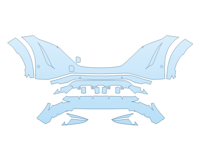 PAINT PROTECTION KIT - 2023 NISSAN ARIYA VENTURE+ BUMPER WITH SENSORS - PRECUT PPF CLEAR BRA WRAP