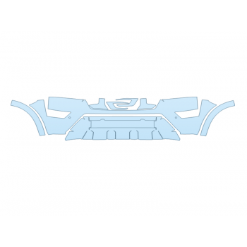 PAINT PROTECTION KIT - 2023 NISSAN ARMADA MIDNIGHT EDITION BUMPER WITH SENSORS - PRECUT PPF CLEAR BRA WRAP