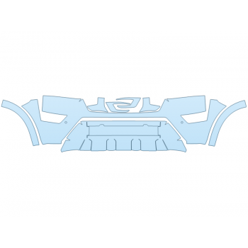 PAINT PROTECTION KIT - 2023 NISSAN ARMADA SV BUMPER WITH SENSORS - PRECUT PPF CLEAR BRA WRAP