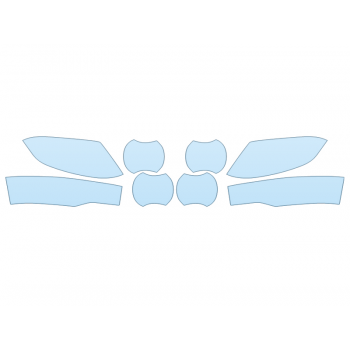 PAINT PROTECTION KIT - 2024 NISSAN FRONTIER S MIRRORS DOOR CUPS - PRECUT PPF CLEAR BRA WRAP
