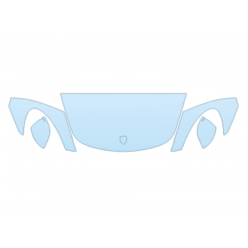 PAINT PROTECTION KIT - 2023 PORSCHE 718 BOXSTER CAYMAN HOOD FENDERS MIRRORS (WRAPPED EDGES) 24 INCH - PRECUT PPF CLEAR BRA WRAP