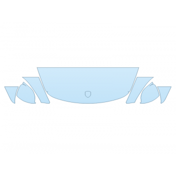 PAINT PROTECTION KIT - 2023 PORSCHE 718 BOXSTER CAYMAN GT4 HOOD FENDERS MIRRORS 18 INCH (WRAPPED EDGES) - PRECUT PPF CLEAR BRA WRAP