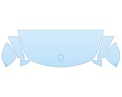 PAINT PROTECTION KIT - 2023 PORSCHE 718 BOXSTER CAYMAN S HOOD FENDERS MIRRORS (WRAPPED EDGES) 18 INCH - PRECUT PPF CLEAR BRA WRAP