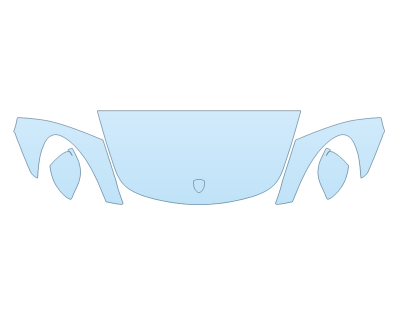 PAINT PROTECTION KIT - 2023 PORSCHE 718 BOXSTER CAYMAN S HOOD FENDERS MIRRORS (WRAPPED EDGES) 24 INCH - PRECUT PPF CLEAR BRA WRAP