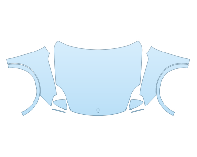 PAINT PROTECTION KIT - 2023 PORSCHE CAYENNE E-HYBRID FULL HOOD FENDERS MIRRORS(WRAPPED EDGES) - PRECUT PPF CLEAR BRA WRAP