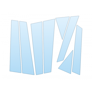 PAINT PROTECTION KIT - 2023 PORSCHE CAYENNE E-HYBRID B PILLARS - PRECUT PPF CLEAR BRA WRAP