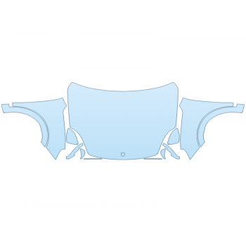 PAINT PROTECTION KIT - 2023 PORSCHE CAYENNE E-HYBRID COUPE FULL HOOD FENDERS MIRRORS(WRAPPED EDGES) SPORT DESIGN - PRECUT PPF CLEAR BRA WRAP