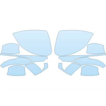 PAINT PROTECTION KIT - 2023 PORSCHE PANAMERA TURBO MIRRORS DOOR CUPS - PRECUT PPF CLEAR BRA WRAP