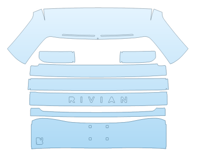 PAINT PROTECTION KIT - 2023 RIVIAN R1S ADVENTURE REAR HATCH - PRECUT PPF CLEAR BRA WRAP