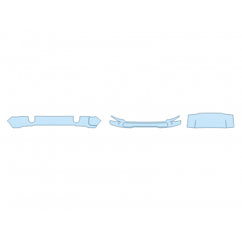 PAINT PROTECTION KIT - 2025 RIVIAN R1T ADVENTURE PACKAGE BUMPER (MULTI PIECE)WITH SENSORS - PRECUT PPF CLEAR BRA WRAP